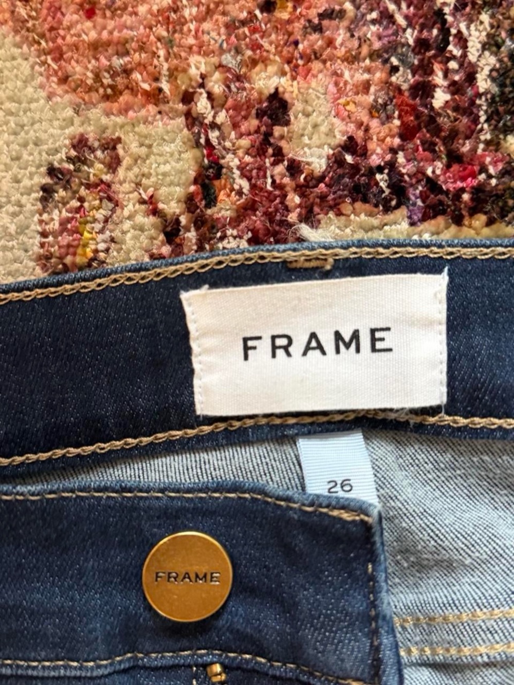 Frame Denim Dark Blue High-Rise Jeans